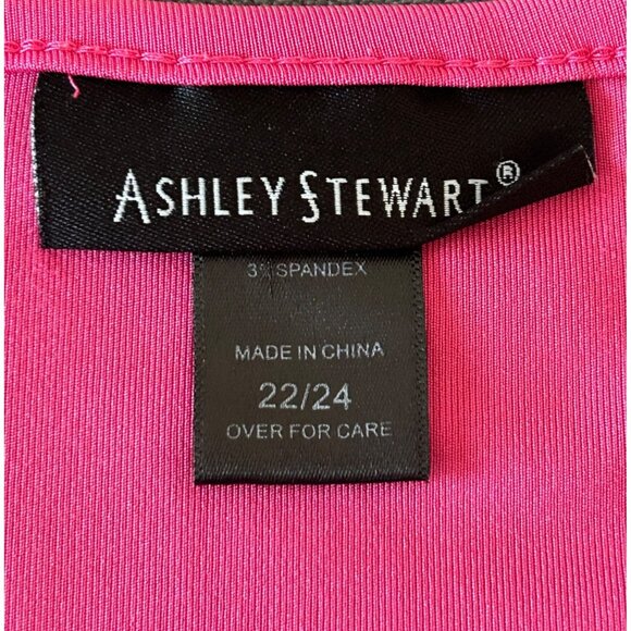 Classy Sassy Pink Top With Sequin Heel Graphic & Flutter Sleeves  SIZE 22 - Picture 7 of 9